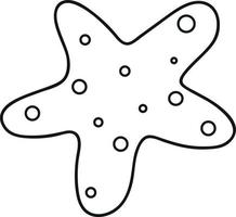 Doodle Style Starfish Saside Vacation vector