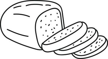 Fresh Bread to the Table in Doodle Style vector