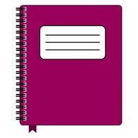 copybook with color cover and spring isolated white background vector