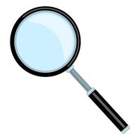magnifier cartoon style isolated white background