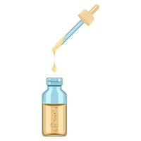 vial with liquid cartoon isolated white background vector