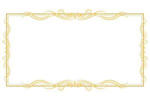 Vintage ornamental frame border isolated white background vector