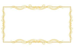 Vintage ornamental frame border isolated white background vector