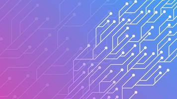 technology abstract background with lines and dots vector