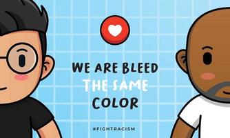 We are bleed the same color banner vector