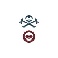 Skull logo icon design vector template