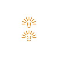 Sun logo icon flat design vector template