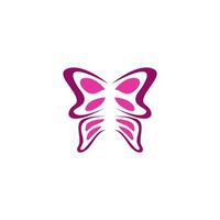 Ilustración de plantilla de concepto de diseño de logotipo de icono de mariposa vector