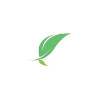 hoja verde, plantilla de diseño de logotipo de icono de hoja natural vector