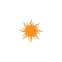 plantilla de vector de diseño plano de icono de logotipo de sol