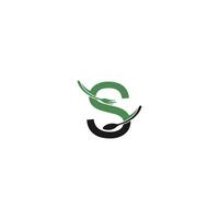 Letter S with fork and spoon logo icon design vector