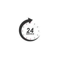 24 Hour icon logo vector illustration design