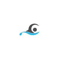 Water sport icon logo design vector template