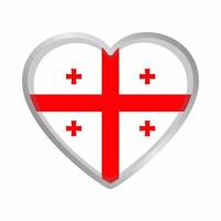 georgia heart flag sticker vector