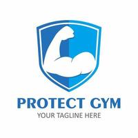 protect gym logo vector