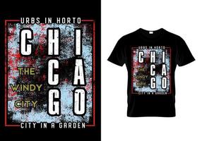 CHICAGO Urban Street Wear T Shirt Design vector