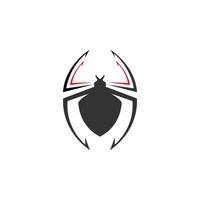 Ilustración de plantilla de concepto de diseño de icono de logotipo de araña vector