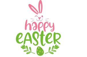 Happy easter typography design vector