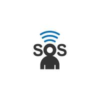 SOS symbol icon design concept vector template