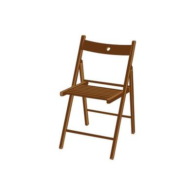 illustration of a folding wooden chair vector icon