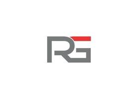 diseño de logotipo rg con plantilla de icono de vector moderno creativo