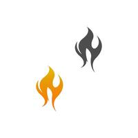 Flame, fire icon logo design vector template