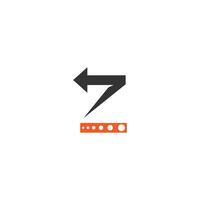 Letter Z logo with arrow icon design vector