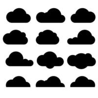 cloud shape has been transformed into various shapes vector