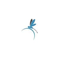 Ilustración de plantilla de concepto de diseño de icono de logotipo de libélula vector