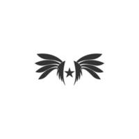 vector de plantilla de diseño de símbolo de icono de logotipo de ala