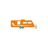 Simple caravan mobile icon logo design vector