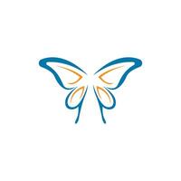 Ilustración de plantilla de concepto de diseño de logotipo de icono de mariposa vector