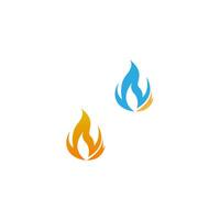 Flame, fire icon logo design vector template