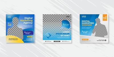 Digital business marketing social media post template. vector