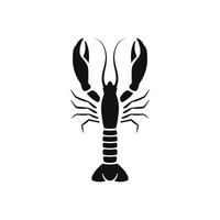 lobster silhouette vector design for logo icons