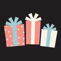 Cute Birthday Box, Presents Box, Gift Box vector