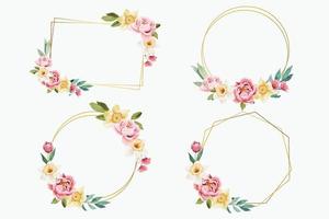 Peony and Spring Flowers Frames