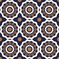Vintage Seamless Vector Pattern Design In Black Background