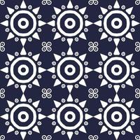 Retro Seamless Vector Pattern Design In Black Background