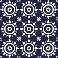 Retro Seamless Vector Pattern Design In Black Background