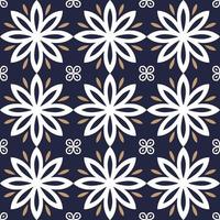 Retro Seamless Vector Pattern Design In Black Background