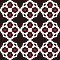 Monochrome ceramic tile pattern vector