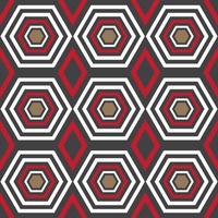 Seamless geometric pattern design in black background vector
