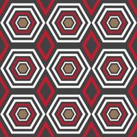 Seamless geometric pattern design in black background vector