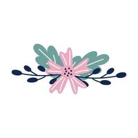 Easter cute spring flower bouquet vector