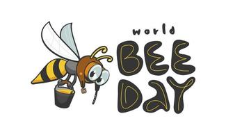 World Bee Day Vector Design Template.