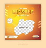 Template Gadget with Elegant Style and Orange Color For Social Media Post vector