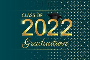 Class of 2022 graduation text design for cards, invitations or banner vector