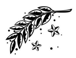 símbolo de rama de laurel del día de la victoria ilustración vectorial aislado sobre fondo blanco vector