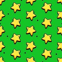 patrón de estilo retro estrellas sobre un fondo verde concepto de compras ilustración vectorial vector